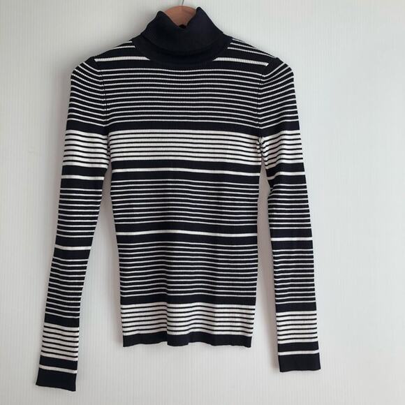 NWT Philosophy turtle neck striped sweater long sleeve ribbed - Picture 9 of 9
